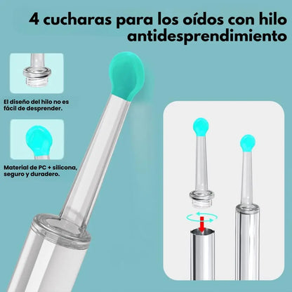 🧼 Kit Limpieza Oídos™ – Limpieza segura con cámara HD