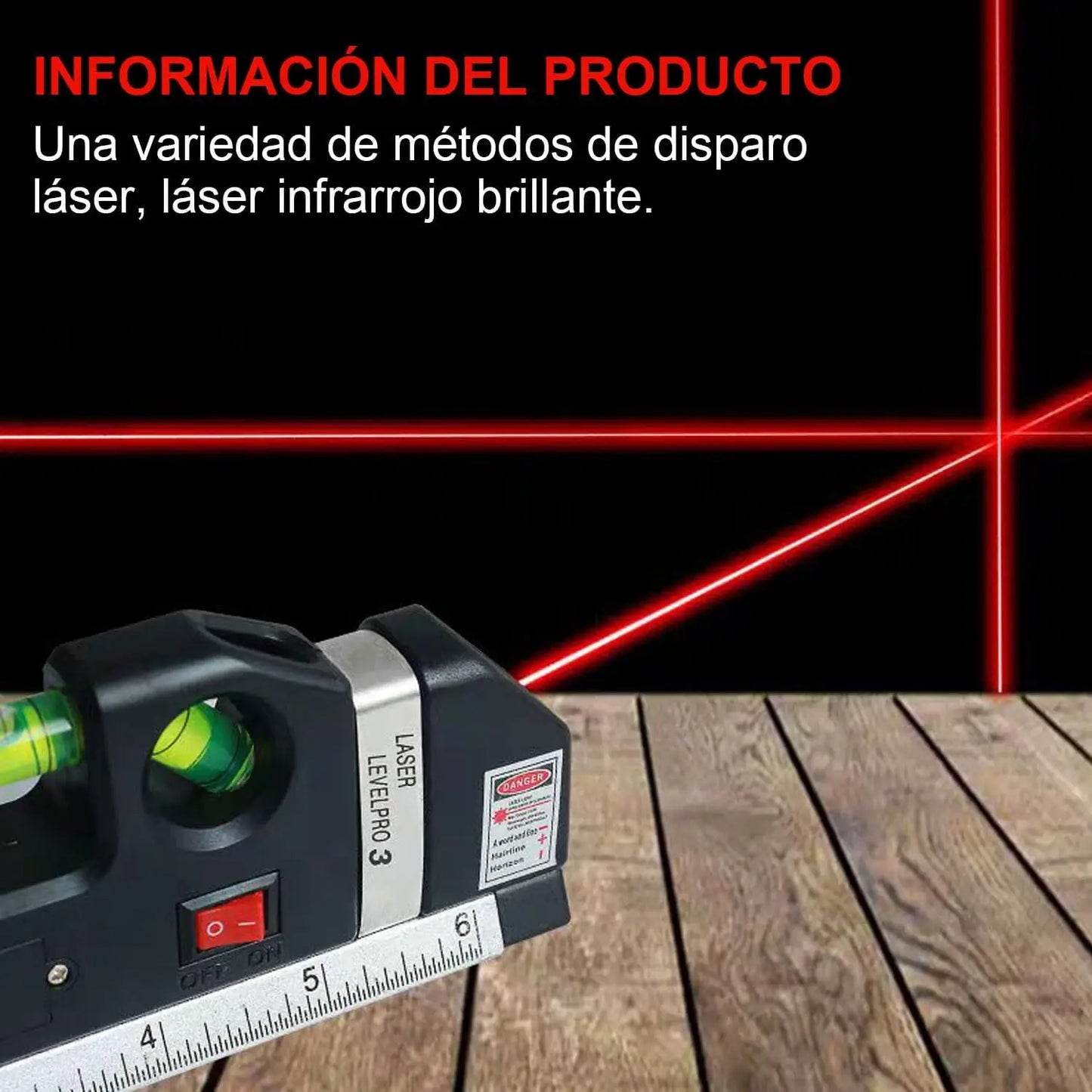 📏 Metro Láser – Nivela Rápido y Preciso con Láser Rojo ✅