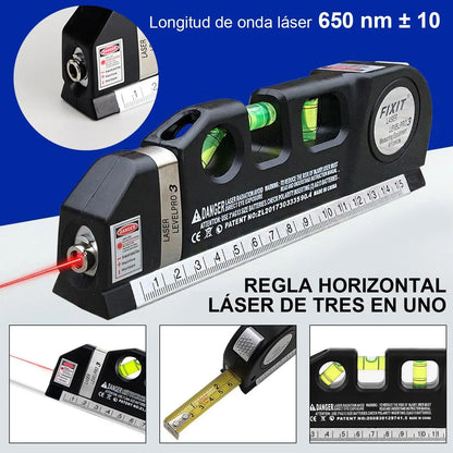 📏 Metro Láser – Nivela Rápido y Preciso con Láser Rojo ✅